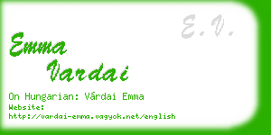 emma vardai business card
